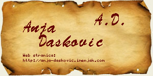 Anja Dašković vizit kartica